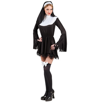 Déguisement Religieuse Sexy Noir et Blanc Adulte