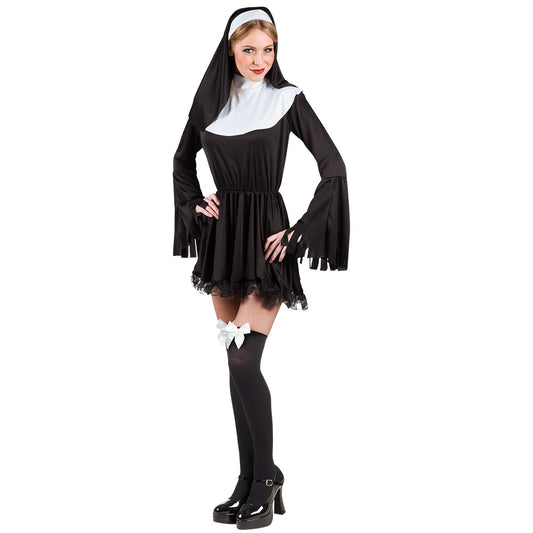 Déguisement Religieuse Sexy Noir et Blanc Adulte