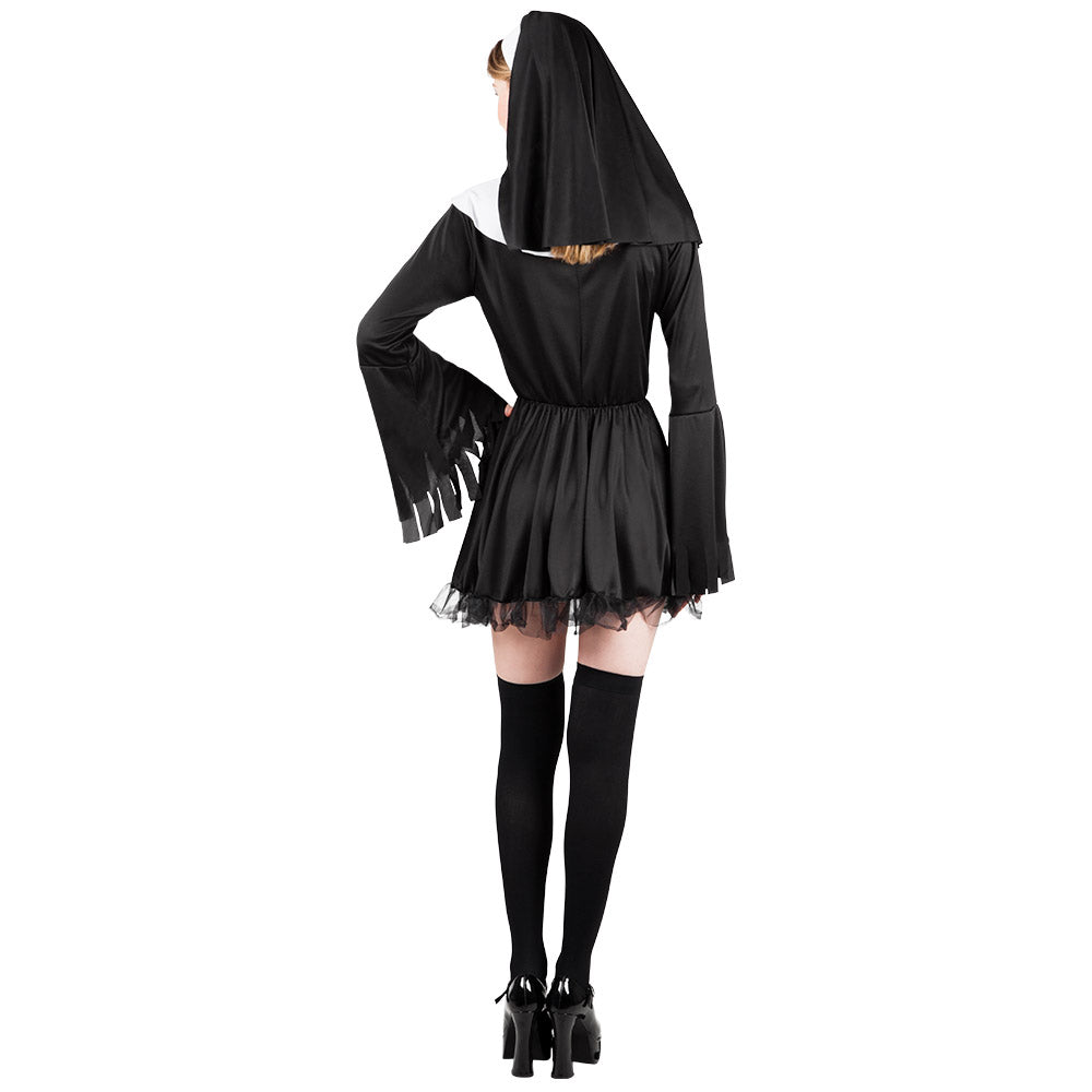 Déguisement Religieuse Sexy Noir et Blanc Adulte