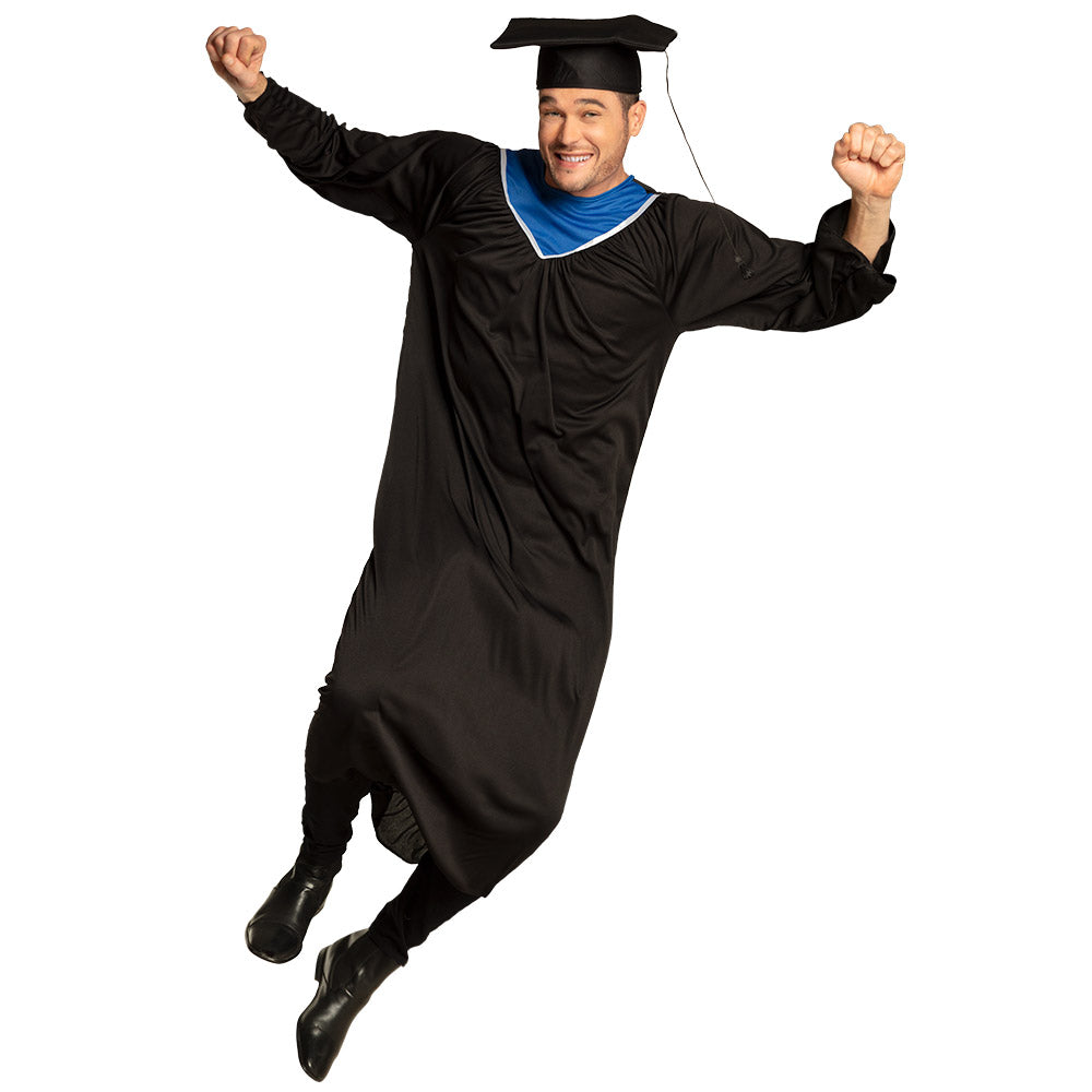 Toge de Graduation Noir avec Mortier Académique