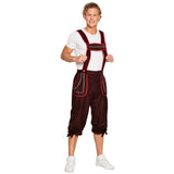 Costume Bavarois Homme - Lederhosen Traditionnel Brun