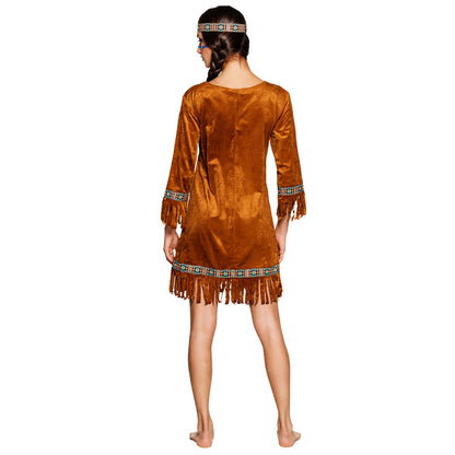 Déguisement Indienne Amérindienne Velours Marron Adulte