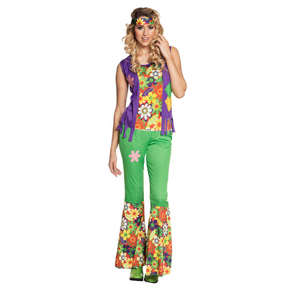 Déguisement Hippie Fleurs Colorées Femme Années 70
