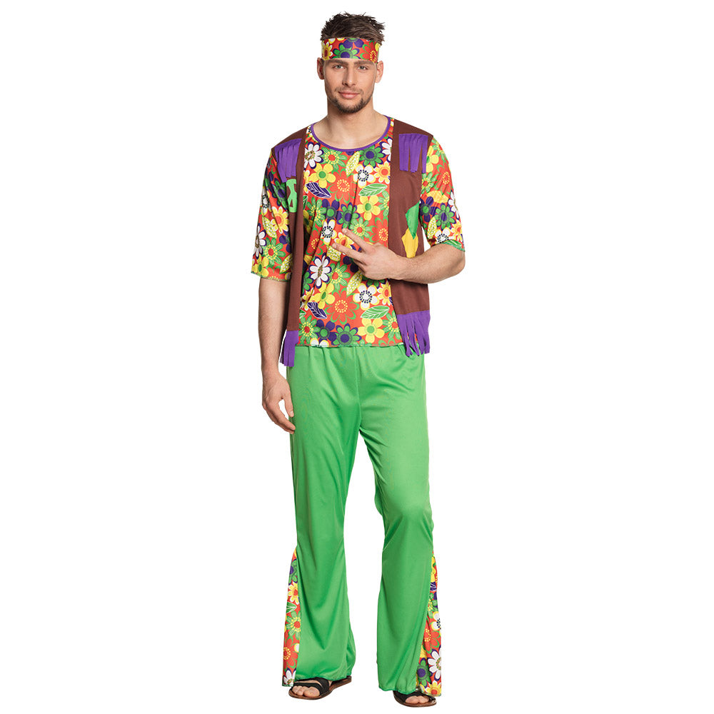 Déguisement Hippie Fleurs Colorées - Costume Années 70