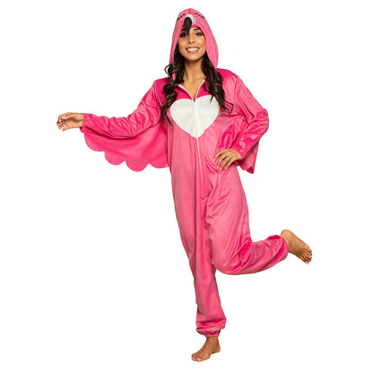 Déguisement Flamant Rose Adulte - Combinaison Intégrale