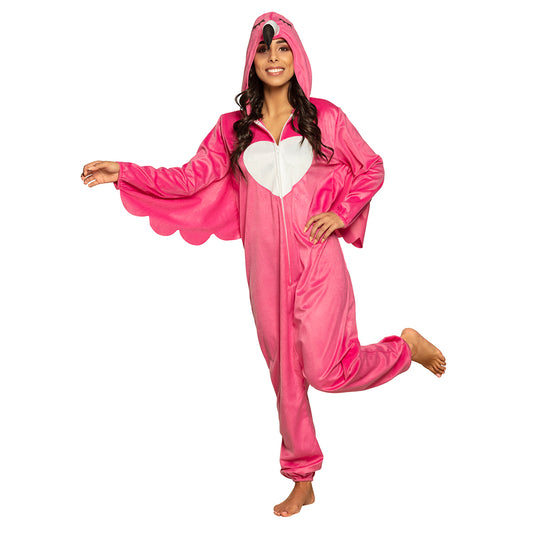 Déguisement Flamant Rose Adulte - Combinaison Intégrale