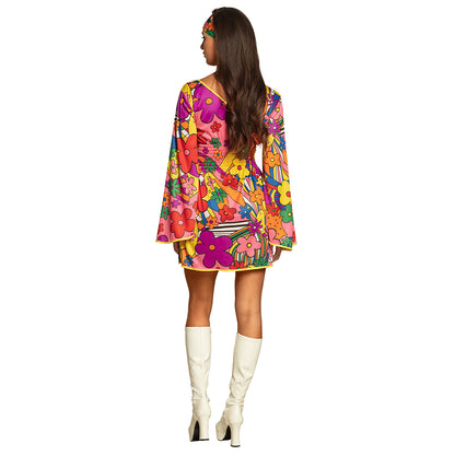 Déguisement Hippie Femme Robe Fleurie Années 70