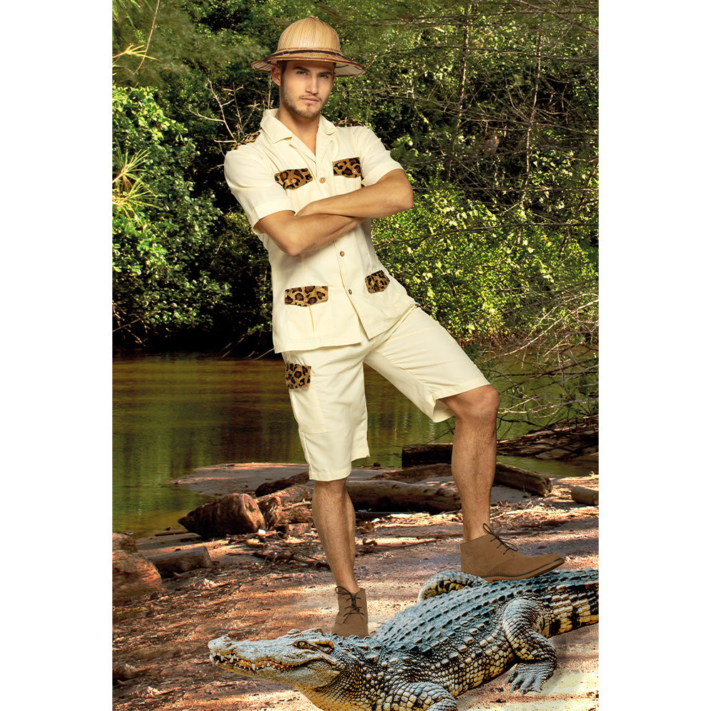 Déguisement Safari Aventurier Homme - Chemise & Short Kaki