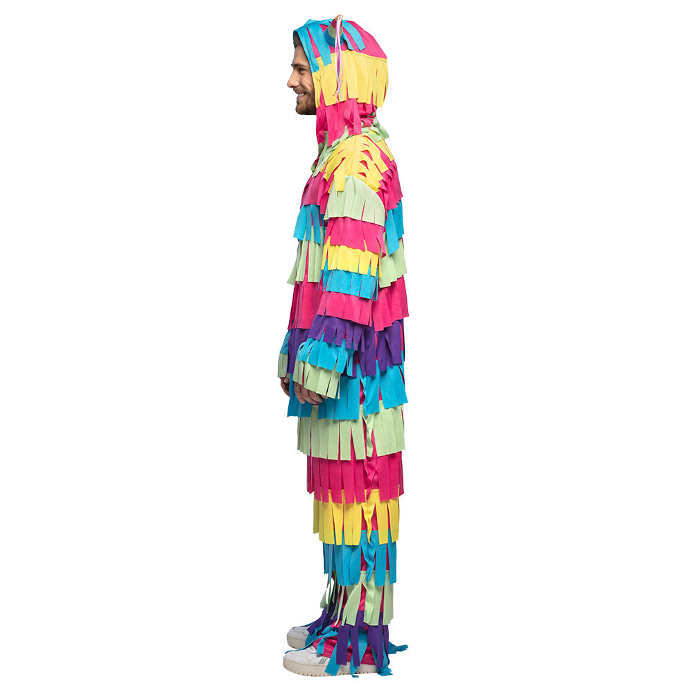 Costume Piñata Arc-en-Ciel Adulte - Déguisement Coloré Festif
