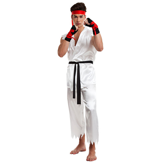 Déguisement Karate Guerrier Asiatique Blanc Adulte