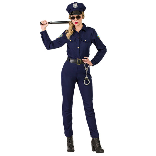 Déguisement Policière Sexy - Combinaison Bleu Marine Adulte