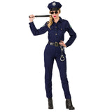 Déguisement Policière Sexy - Combinaison Bleu Marine Adulte