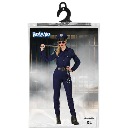 Déguisement Policière Sexy - Combinaison Bleu Marine Adulte