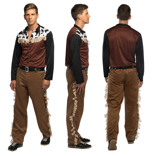 Déguisement Cowboy Western Adulte Marron et Noir