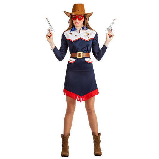 Déguisement Cowgirl Sexy Femme - Costume Ouest Avec Pistolets