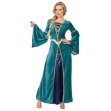 Déguisement Princesse Médiévale Turquoise avec Cape