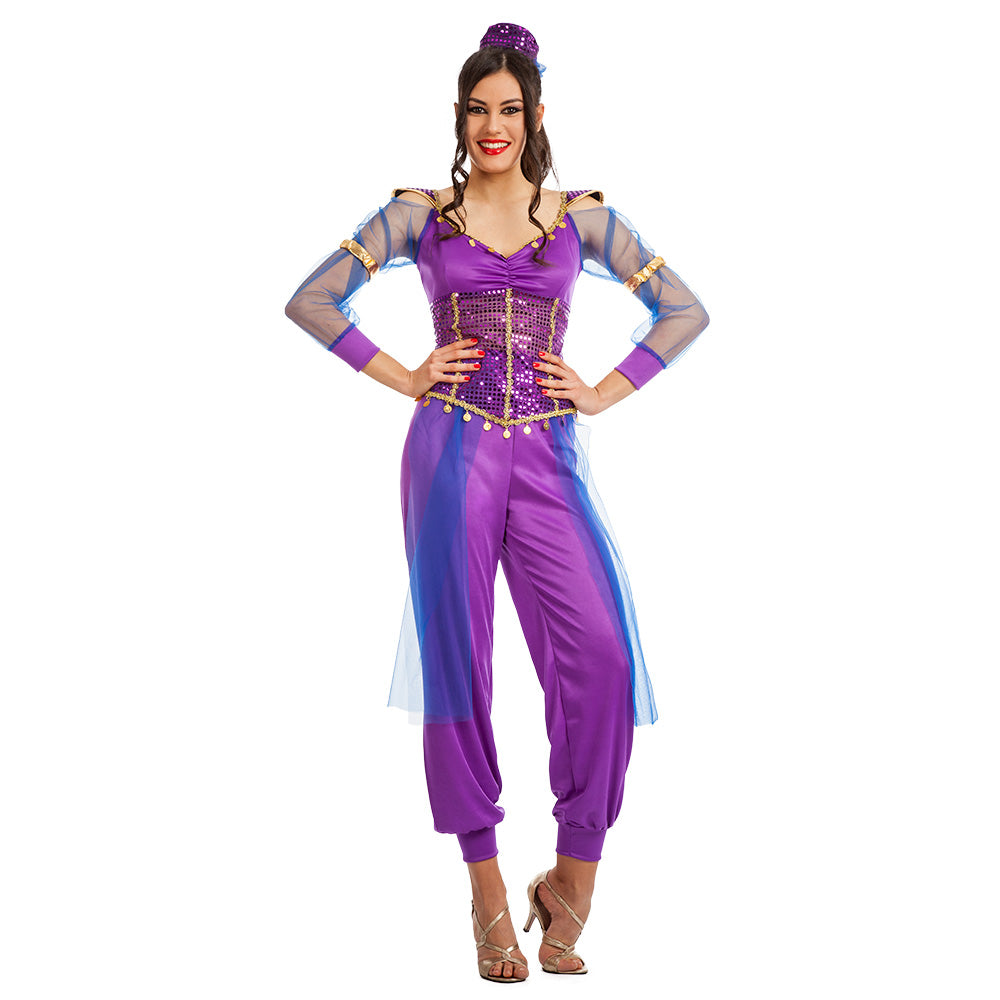 Déguisement Danseuse Orientale Luxe - Costume Genie Pourpre