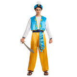 Déguisement Prince Aladdin Bleu et Or - Homme