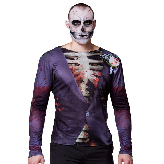 T-shirt Squelette Zombie Homme 3D - Halloween Déguisement