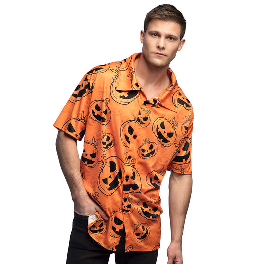 Chemise Halloween Citrouilles Souriantes - Déguisement Adulte