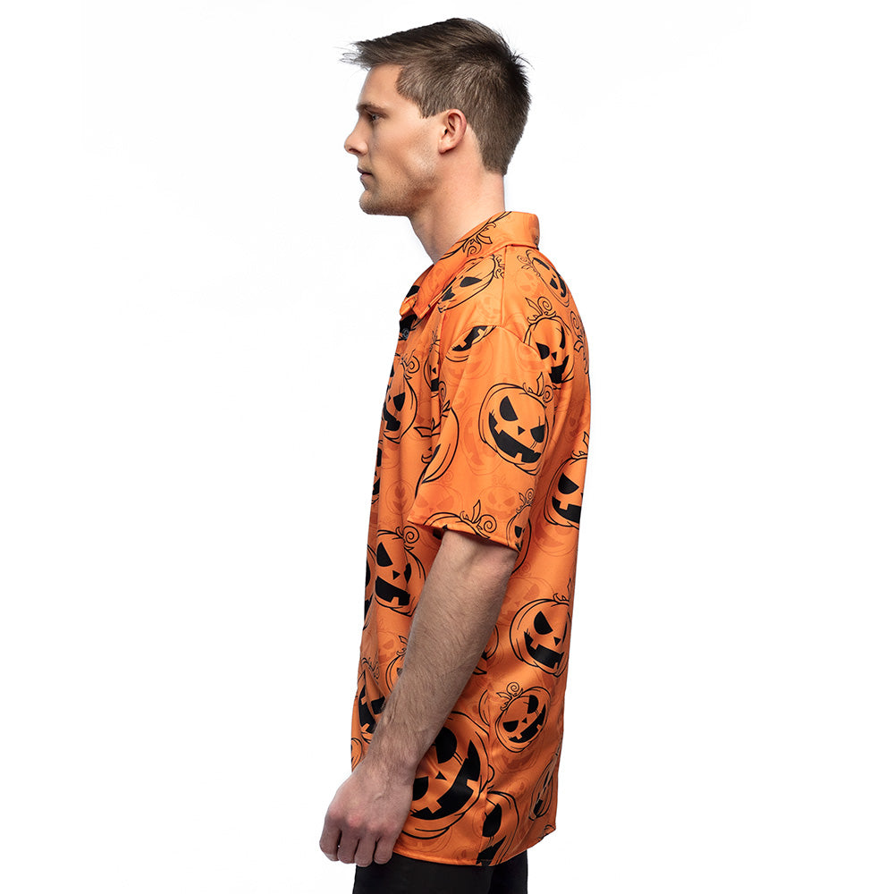 Chemise Halloween Citrouilles Souriantes - Déguisement Adulte