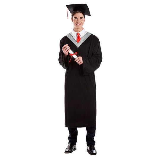Costume de Graduation Noir avec Mortarboard - Adulte
