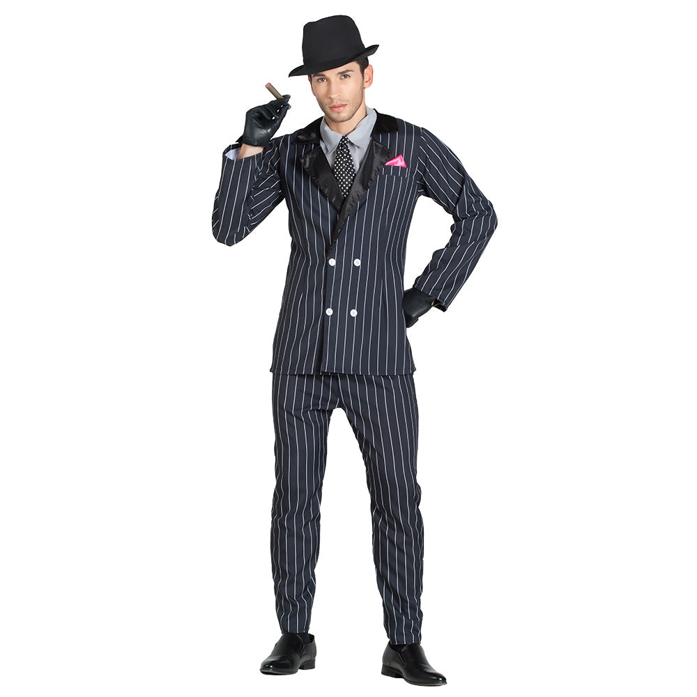 Costume Gangster Années 20 Rayures | Déguisement Complet Homme