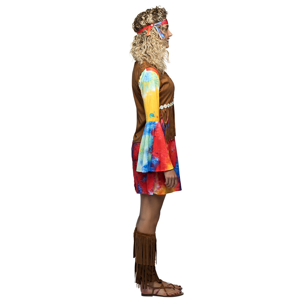 Déguisement Hippie Femme Tie-Dye Années 70 Complet