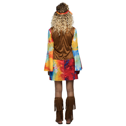 Déguisement Hippie Femme Tie-Dye Années 70 Complet