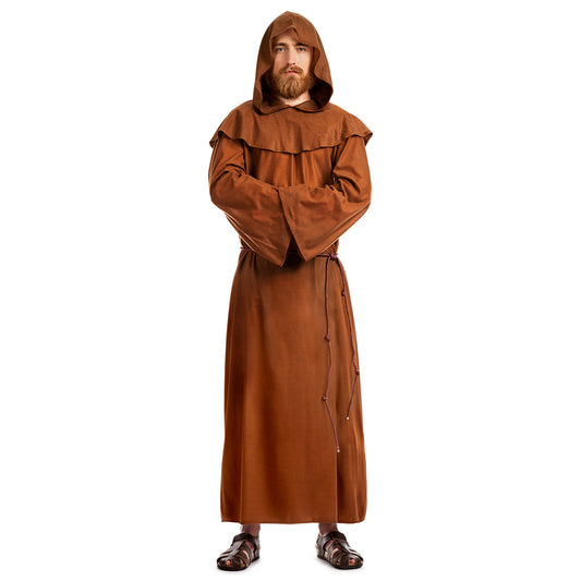 Déguisement Moine Médiéval Marron Homme - Costume Complet