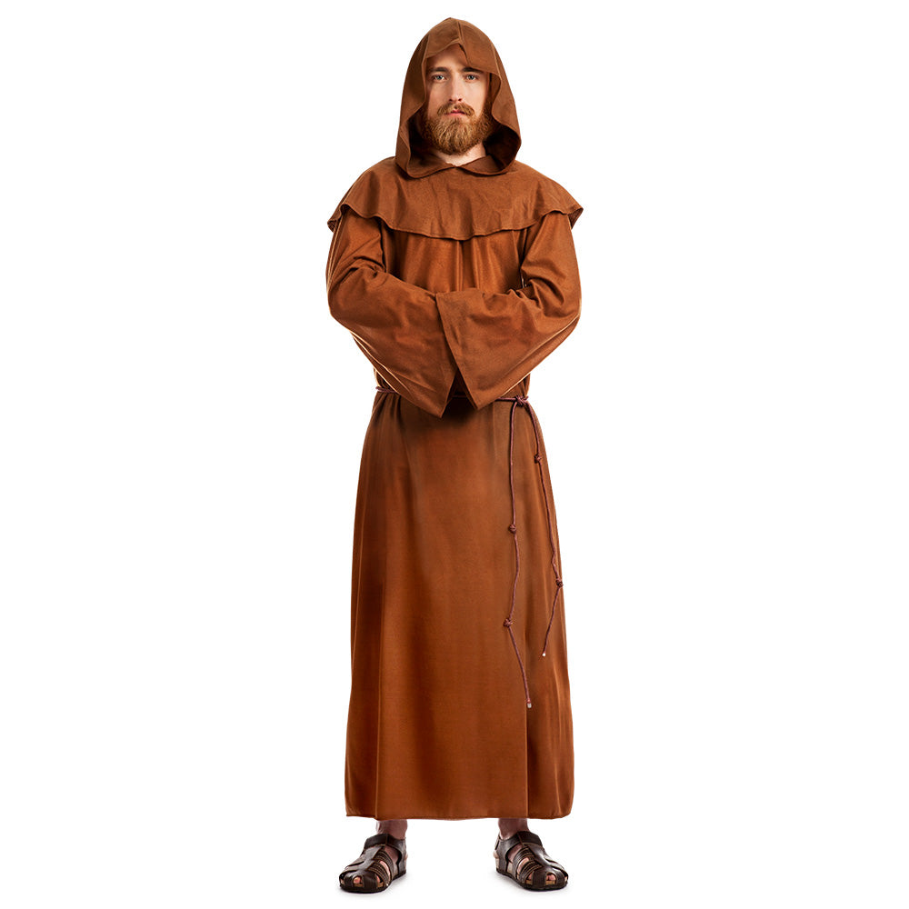 Déguisement Moine Médiéval Brun - Costume Religieux Homme