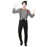 Déguisement Mime Adulte - Costume Classique Rayé Complet