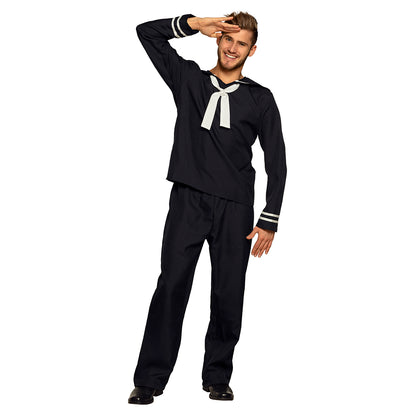 Costume Marin Classique Noir et Blanc Adulte