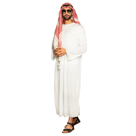 Déguisement Cheikh Arabe Blanc - Costume Oriental Adulte