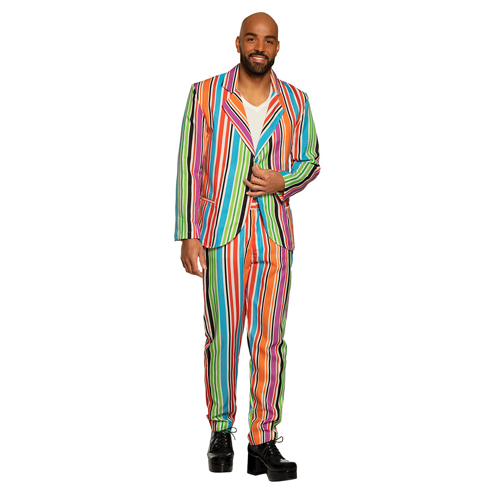 Costume Années 70 Arc-en-ciel Rayé Homme - Déguisement Disco