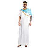 Déguisement Grec Antique Blanc et Bleu - Costume Adulte