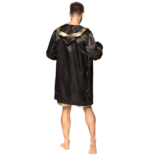 Déguisement Champion de Boxe Noir et Or - Robe de Combattant