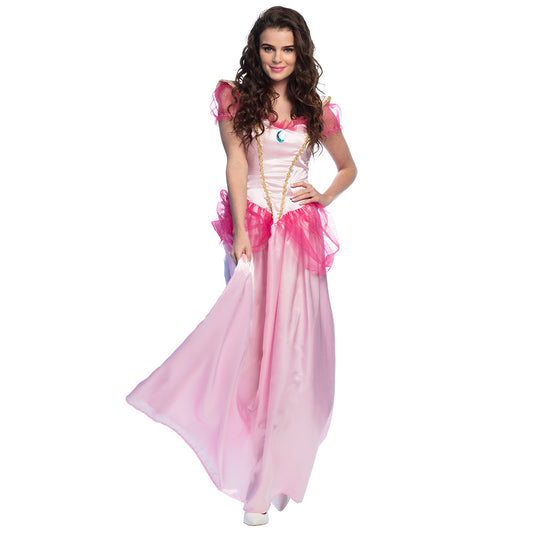 Déguisement Princesse Rose Luxe - Robe Longue Adulte Pailletée