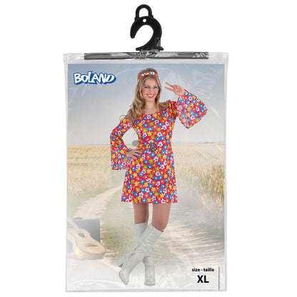 Déguisement Hippie Fleurs Colorées Femme - Années 70