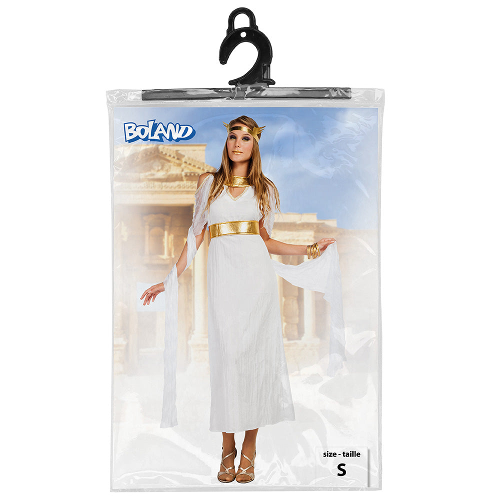 Déguisement Déesse Grecque Blanc et Or - Costume Athéna Adulte