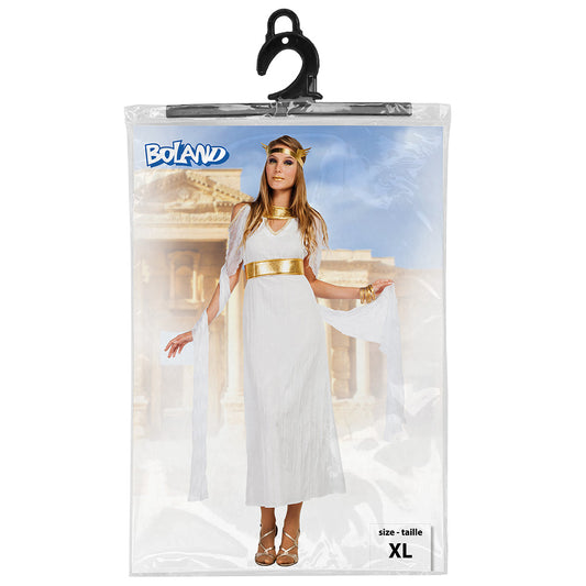 Déguisement Déesse Grecque Blanche et Or Femme XL