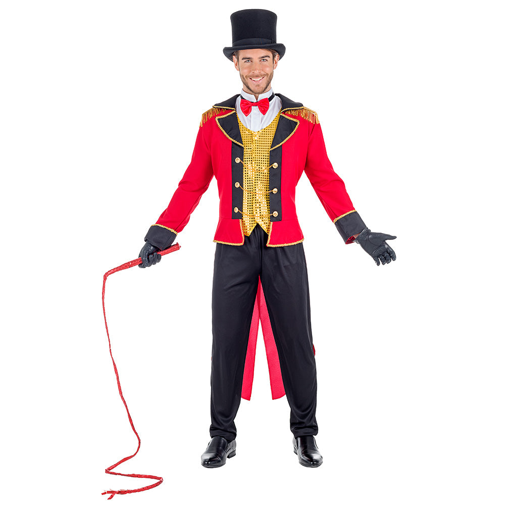 Costume de Maître de Cérémonie Cirque XXL - Veste Rouge & Haut-de-forme