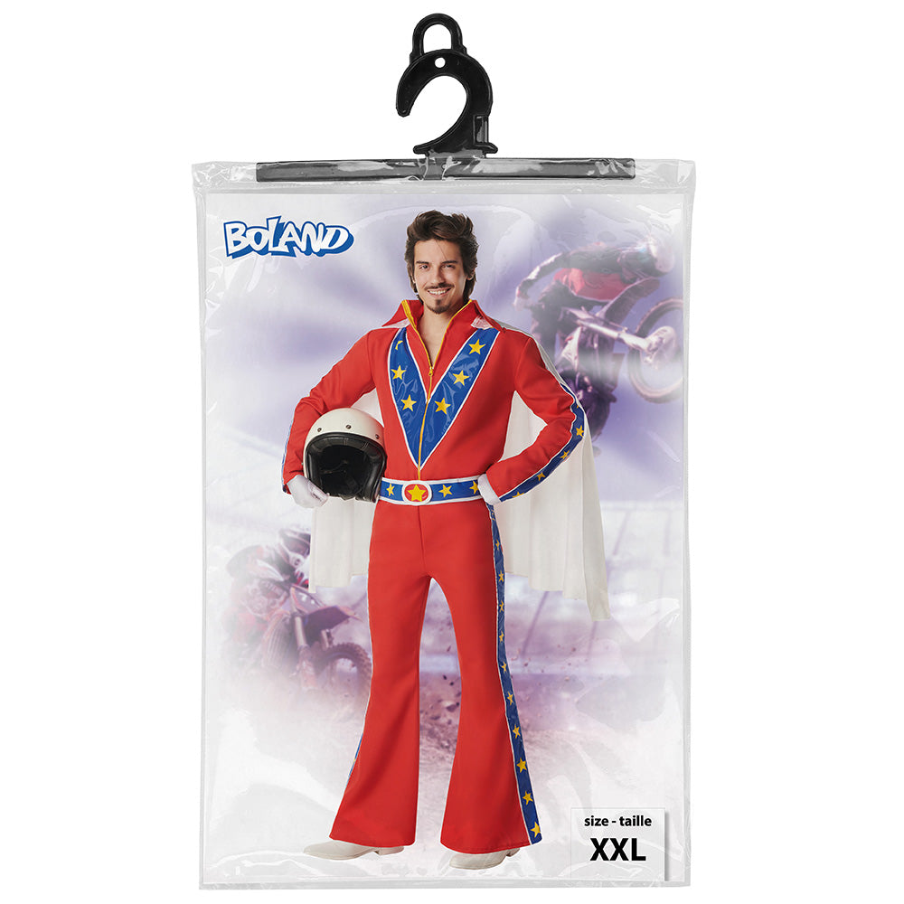 Déguisement Evel Knievel Cascadeur Rouge et Blanc XXL