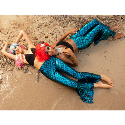 Perruque Sirène Rouge Ondulée - Déguisement Aquatique Femme