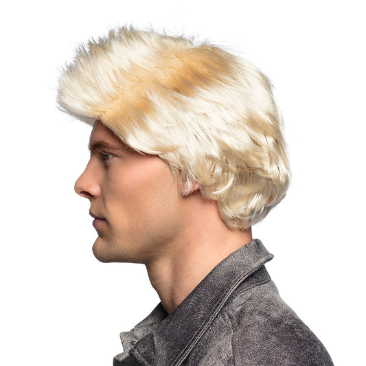 Perruque Blonde Courte Homme Années 80 - Déguisement Disco