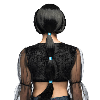 Perruque Princesse Jasmine Noire avec Accessoires - Déguisement Orient