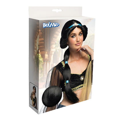 Perruque Princesse Jasmine Noire avec Accessoires - Déguisement Orient