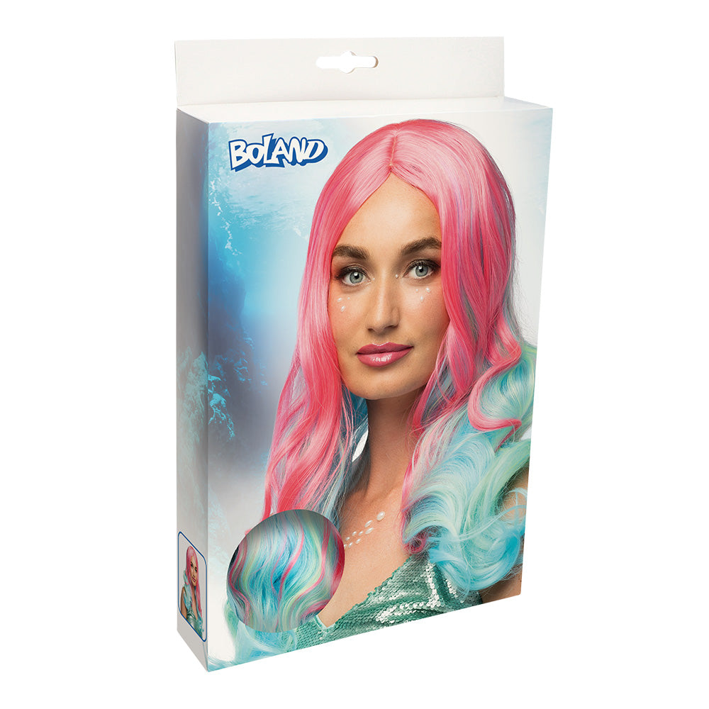 Perruque Sirène Rose et Bleu Fluo UV Blacklight