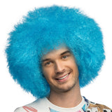 Perruque Afro Géante Turquoise - Déguisement Années 70