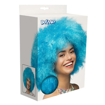 Perruque Afro Géante Turquoise - Déguisement Années 70